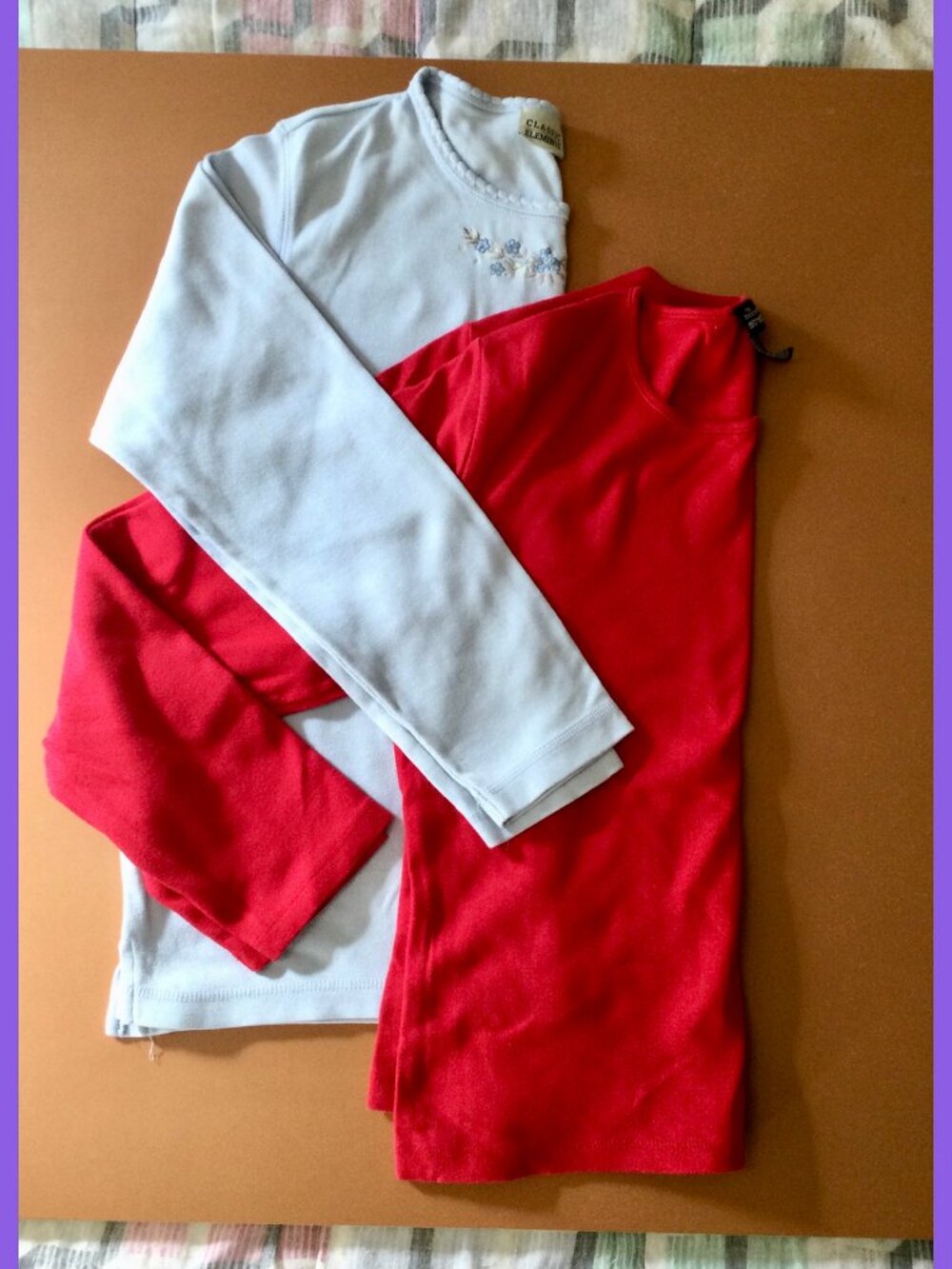 2 Long Sleeve Tops, sz L jr